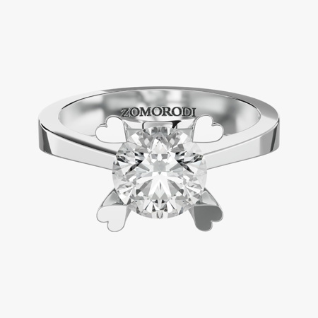 Four-Prong Diamond Solitaire Ring